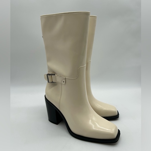 Sarto by Franco Sarto A-Vance Vanilla PU Mid-Calf Boots Size 6.5M, New with Box - Picture 3 of 14